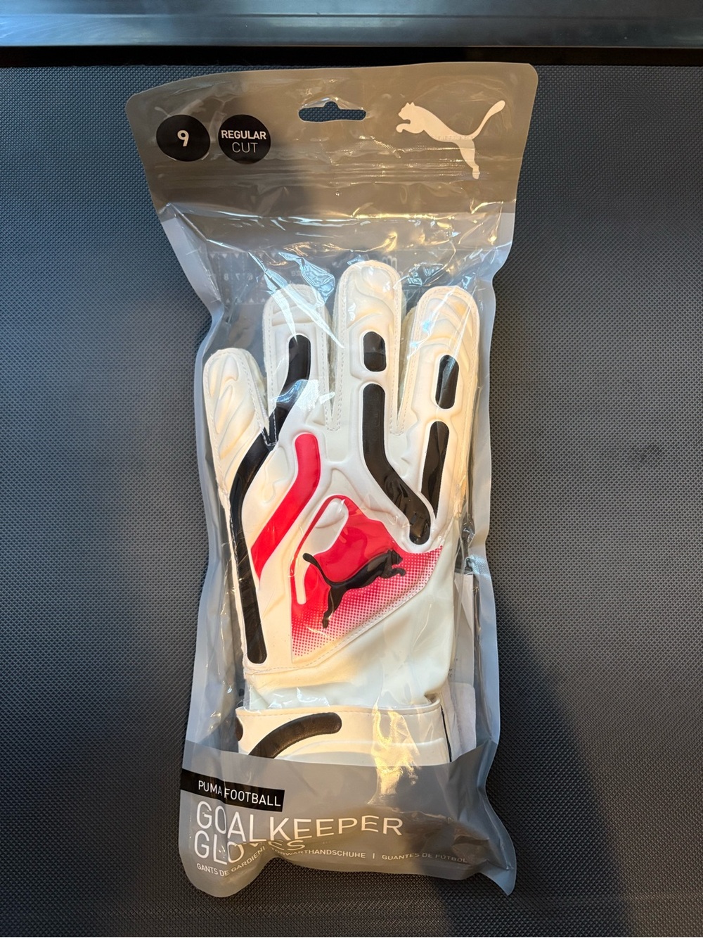 PUMA White/Red Goalkeeper Gloves - Size 9